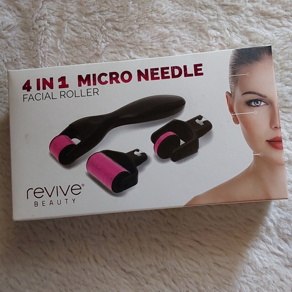 🌺 NIB Revive Beauty 4 in 1 Micro Needle Facial Roller - Picture 1 of 5